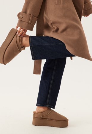 Bubbleroom - Low Platform Slip-on - Dark mole - Skor