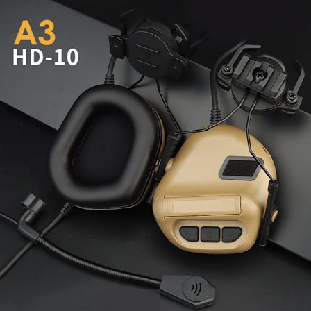 Tactical Airsoft Headset Jakt Skytte Headset Militär Hel