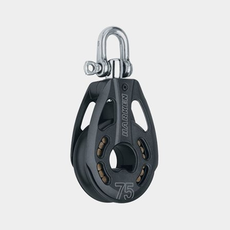 Harken 75mm Aluminum Block - Swivel (3231)