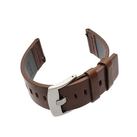 24 mm:n nahkaranneke Suunto 9:lle ja Fossil-älykellolle coffee