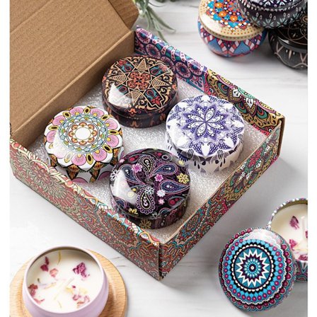 Aromaterapi lys gaveæske sæt sojavoks gaveæske sæt romantisk aromaterapi fødselsdagsgave bryllupsgave