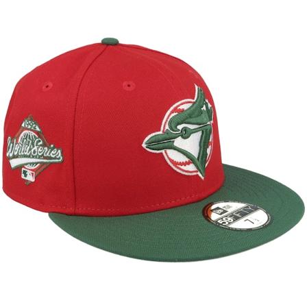 New Era - MLB Červená fitted Kšiltovka - Toronto Blue Jays 59FIFTY 92 World Series Scarlet/Pine Fitted @ Hatstore