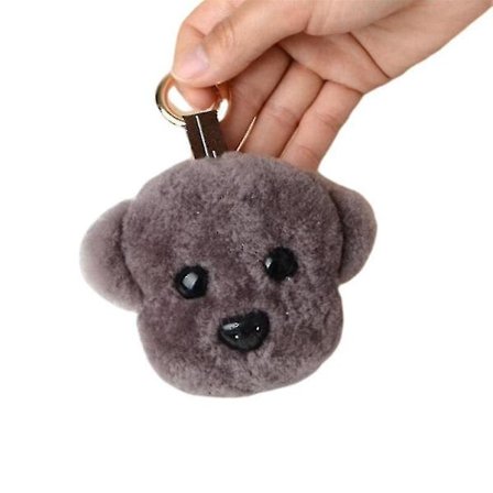 Nøkkelring Liten Hund Bil Nøkkelring Lammeull Plysj Henger