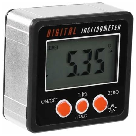 Elektronisk vinkelmåler med magnetisk base Digitalt nivå Vinkel fra 0 til 360° Måleverktøy for bil snekring Bygg Bor etc NE07 Hvit