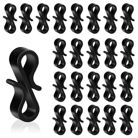 120 stk Udendørs Tagrender Kroge, Genanvendelige S-kroge, til ophængning af julelys, Istaplyskæder, Chris