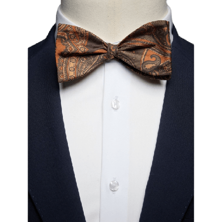 John Henric Bow Tie Paisley Kostymtillbehör Herr Orange ONESIZE