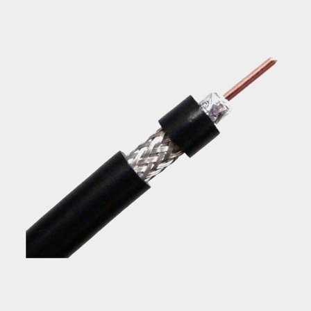 VHF-kabel 1852-Marine RG58 Super Low Loss, 6 mm², 100 meter, zwart