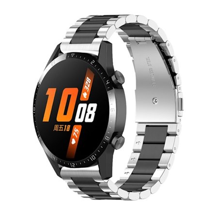 Metalliranneke Samsung Galaxy Watch 6 Classic 47mm Hopea/Musta