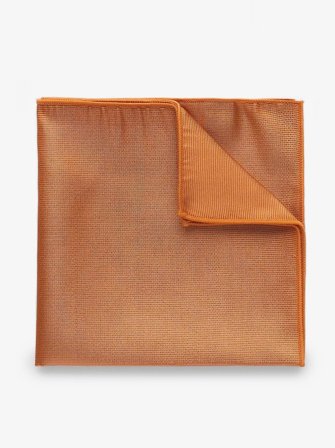 John Henric Men's Dark Orange Pocket Square Plain Size Onesize