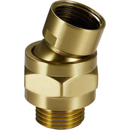 Dusjhodesvingadapter i solid messing, justerbar dusjarmforlengelse