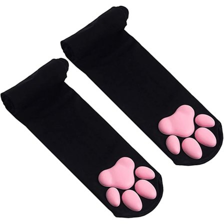 Kvinders nyhedsstrømper Sød katpotepude Lolita Cat Cosplay Sokker 3d Kitten Claw Strømper Lårhøje sokker til kvinder piger