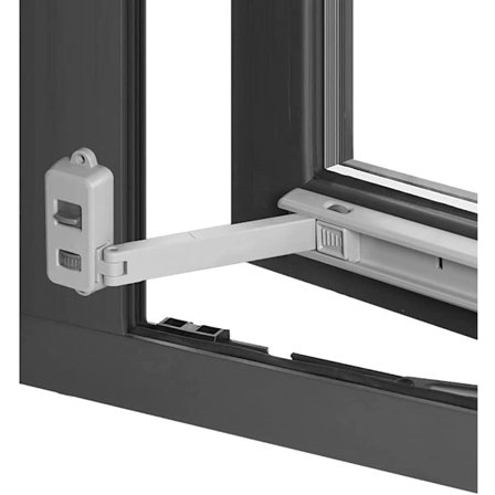 1 stk. Borrefri Vindubegrenser, Sikkerhetslås for Vindu og