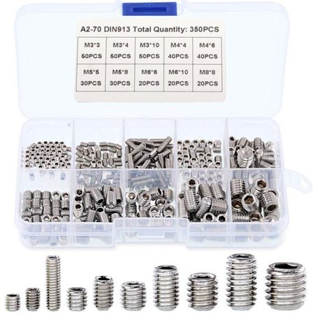 350 stk. Allen Head Skrue Socket Hex Skrue Settskrue