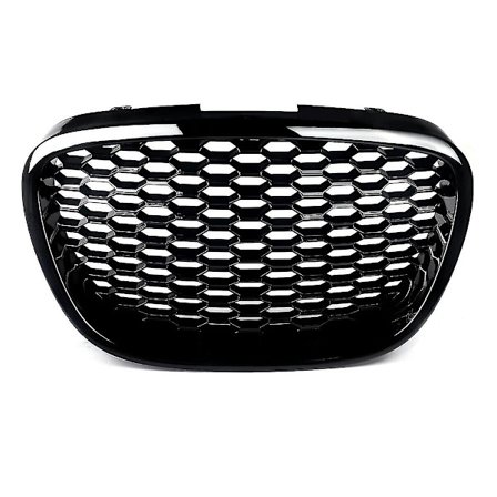 Glans/mat sort Front Honeycomb Grill Mesh Badgeless Grille Til Seat Leon Mk2 1p Altea Toledo Mk3 2004-2009 Front Bumper Grill