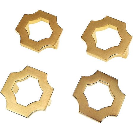 4 kpl Kaapin Nuppia Brushed Goldissa, Kiinteä Sinkki Kommodeille, Keittiölle Ja Kylpyhuoneelle