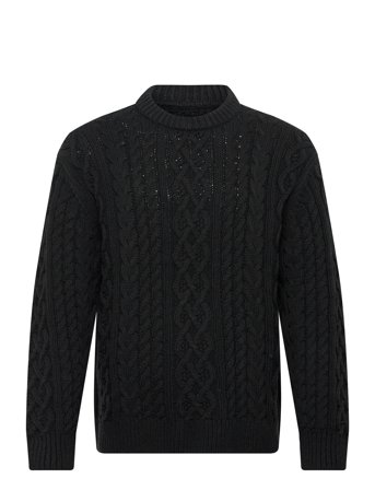 Abercrombie & Fitch Cable Crew - Black - XXL