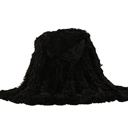 Ultra Blødt, Fluffy Dobbeltsidet Kastetæppe Hyggeligt Langhåret Shaggy Mikrofiber Dekorativt Tæppe til Sofa Seng