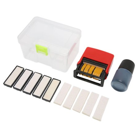 Hurtigtørrende, selvfarvende datostempel, giftfri ABS, klar udskrivning, personligt stempel til hjemmekontor DIY