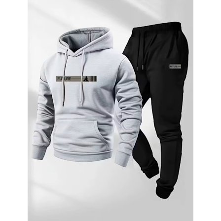 2026 Ny Herre Hættetrøje Brev Løs Hættetrøje Frakke Lange Ærmer Bukser