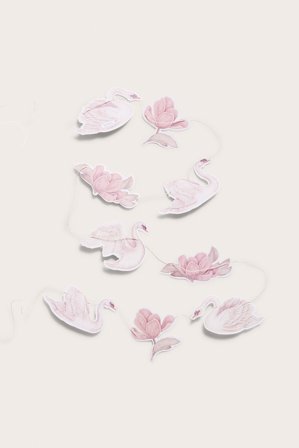 Newbie | Girlanda z łabędziami i kwiatami | Offwhite