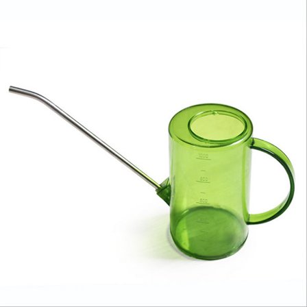 Vannkanne for innendørs utendørs planter hage blomst moderne små vannkanner lang tut transparent grønn