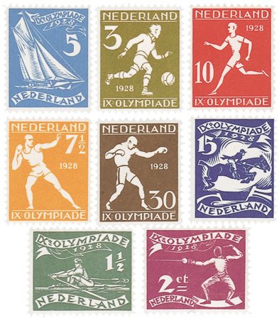 Holland 1928 - NVPH 212-219 - Ubrugt