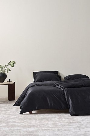 Jotex - Satin Påslakanset i Satin Enkelsäng Ekologisk Svart ZACK - Köp Enkelsäng hos Jotex