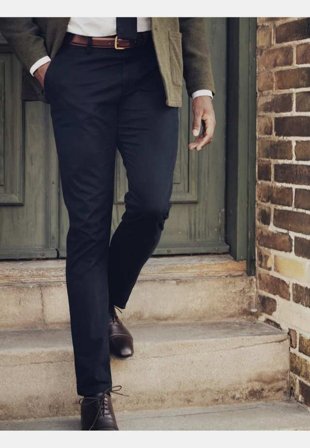 John Henric Chinos Soho Byxor Herr Blå 31