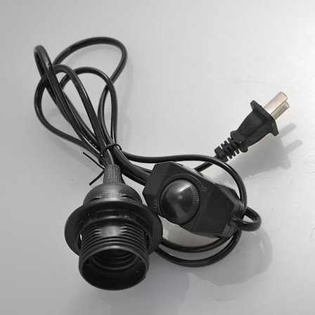 2 stk. lampeholder for E27-pære, E27-sokkel med bryter, E27-pendellampeholder, med gjenger, 1,8 m strømkabel og EU-plugg, for gulvlampe