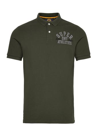 Applique Classic Fit Polo Polos Short-sleeved Kakigrønn Superdry*Betinget Tilbud