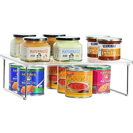 Organizer för mat, 12" x 10" x 6", transparent, silver