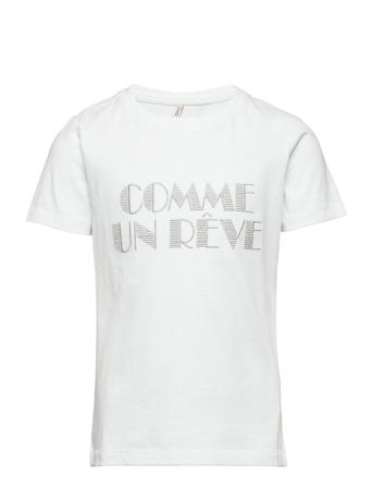 Kogjenka Reg S/S Emb Top Box Jrs White Kids Only