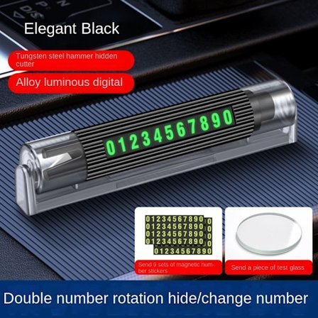 Bilsäkerhetshammare Emergency Glass Breaker SVART