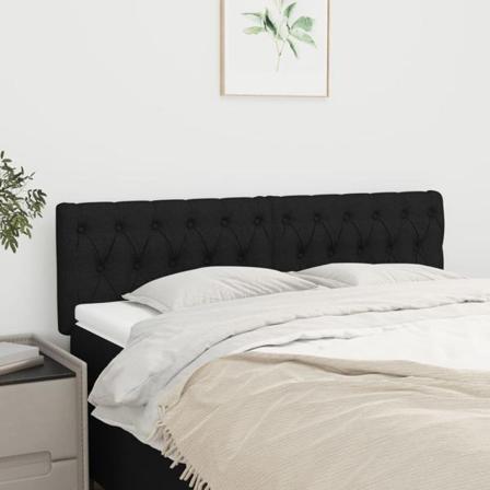 Vidaxl Huvudgavlar 2 St Svart 80x7x78/88 Cm Tyg Svart