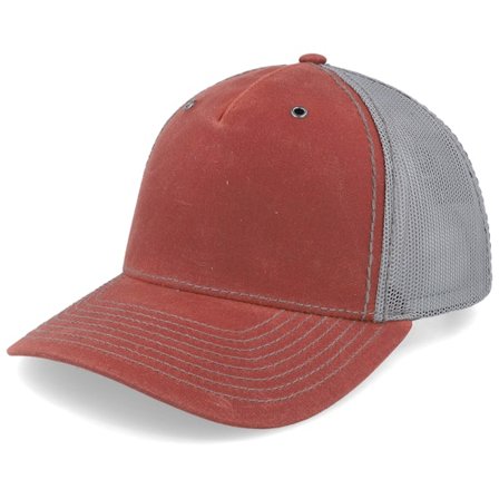 Richardson - Rot trucker Cap - 112wh Hawthorne Split Burnt Red/Charcoal Trucker @ Hatstore