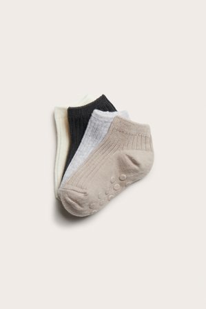 Kappahl | Skarpetki-stopki, 4-pak | Offwhite