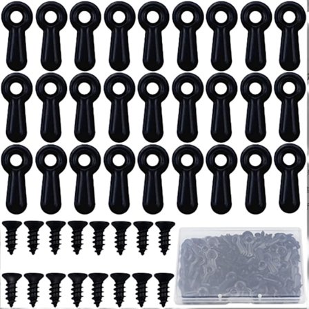 100 stk. billedramme-bagpladeclips med skruer