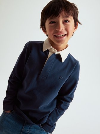 Rugbytrøye - 86 - barneklær - blue - Polarn O. Pyret