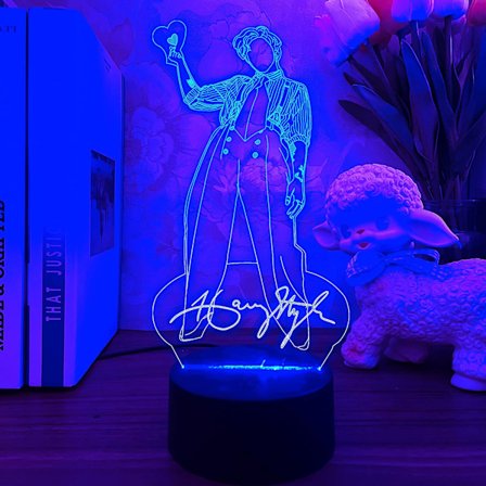 3D-nattlampa för sångidoler – present till fans – sovrumsdekor