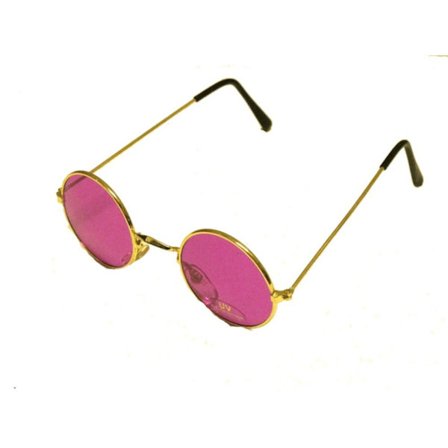 Runde lyserøde briller