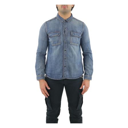 Saint Laurent, Shirt Square Pockets Niebieski, Mężczyzna, Rozmiar: M