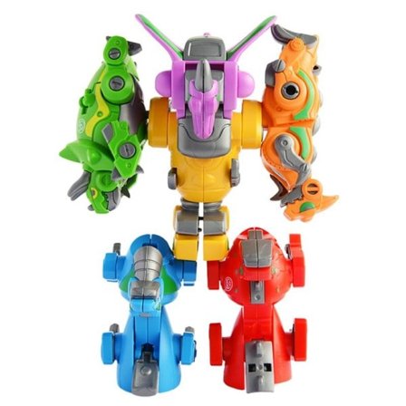 6 stk/Set Deformeret Dinosaur Robot Legetøj 6 i 1 Dinosaur Mech Warrior Dinosaur Transformerende Legetøj