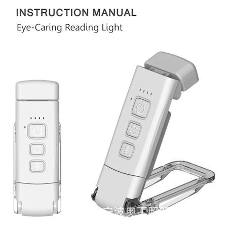 Sengelampe – USB-genopladelig Clip-on Bogmærkelampe, 3 Farvetilstande, Øjenvenlig Bærbar Læselampe, en Gave til Bogelskere og Børn_jar