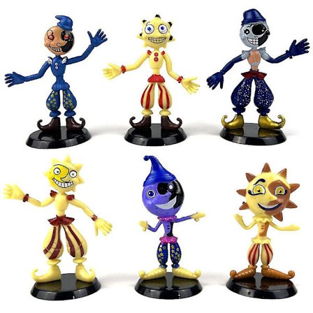 6st/ Set Sundrop Fnaf Boss Clownfigur Leksak Actionfigurer as picture