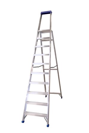 Skeppshultstegen 5050-10 Trappstege med hylla 10 steg, 2325 mm, Stegar & ställningar