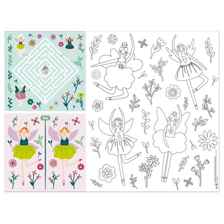 Aktivitetsbordbrikker Fabulous Fairy 6-pakning