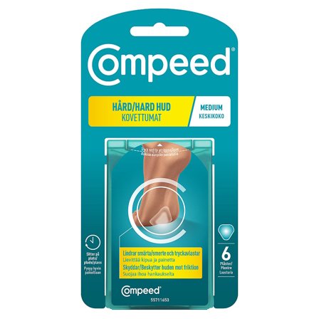 Compeed Hård Hud 6 stk., Medicin & Pleje, Håndcreme & Fodpleje, Øvrigt