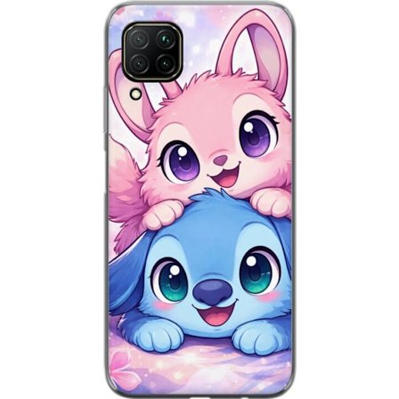 Kompatibel Mobilcover til Huawei Huawei P40 lite Sød kawaii illustration med pink og blå fantasidyr, store øjne og bløde farver perfekt til børne