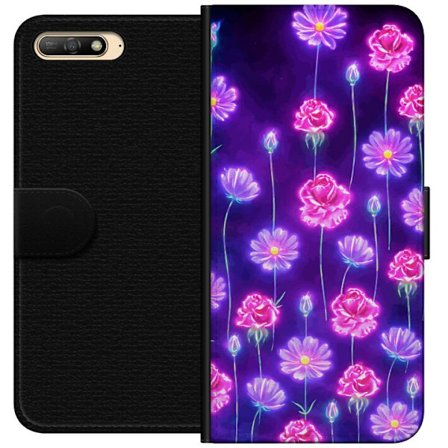 Yhteensopiva Lompakkokotelo Huawei Y6 (2018) Bloom Reverie Electric Petals