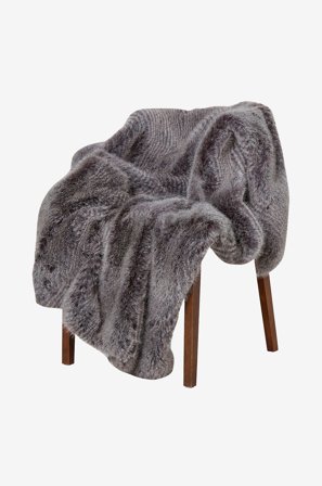 Skinnwille - Pläd STILY - Grå - Filtar & plädar - 120X180 - Från Homeroom